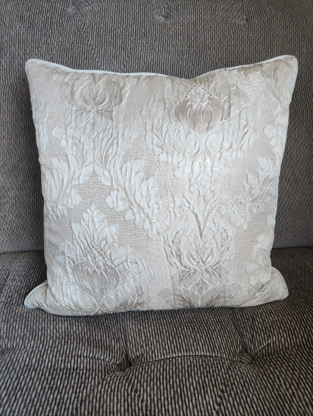 Gold And Cream Decorative Pillow